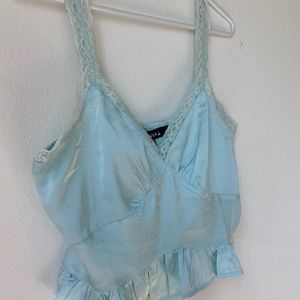 Blue Silk Top